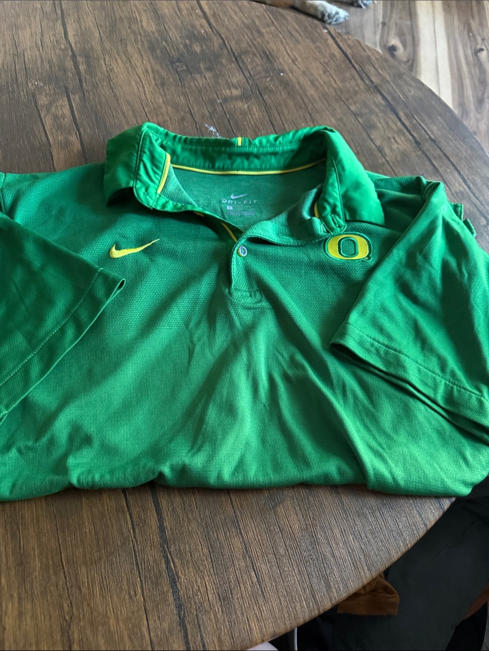 Nike Green Polo with Yellow Swoosh and O Patch
